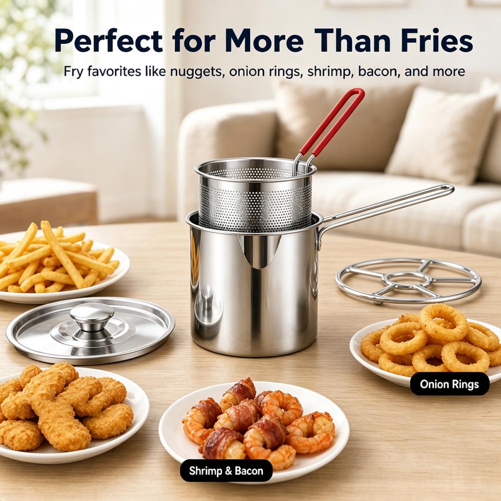Deep Fryer Stainless - Panela para fritura profunda em aço