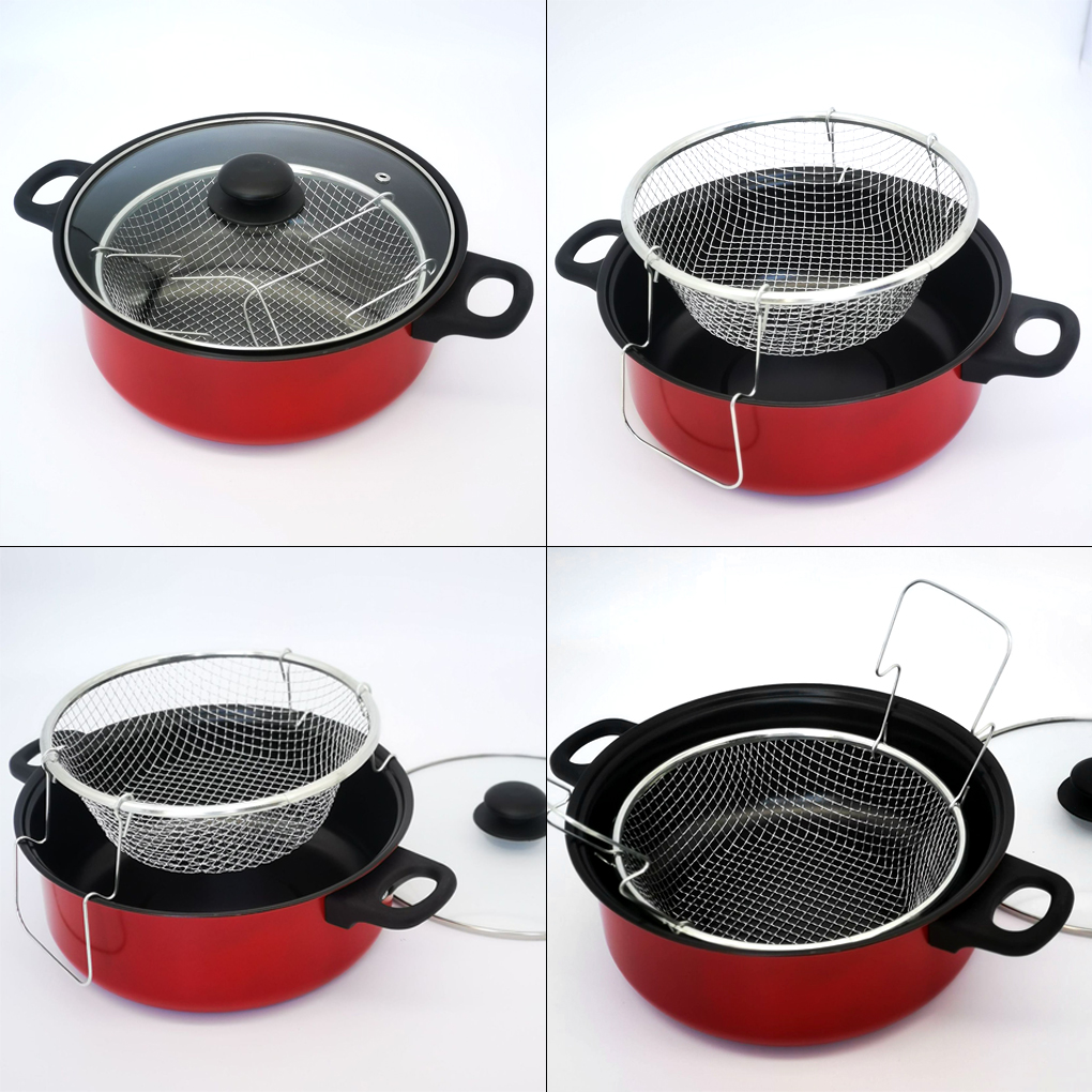 Deep Fryer Stainless - Fry Pot com tampa, Fritadeira de