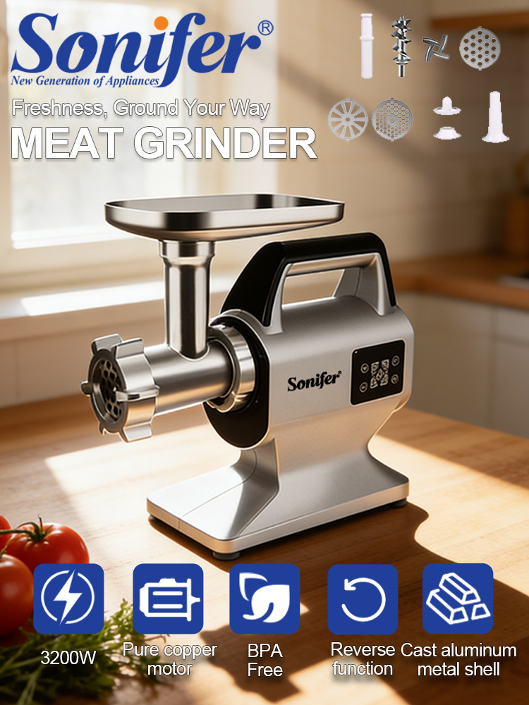 Meat Grinder Attachment - Moedor de Carne Elétrico Sonifer SF-5036