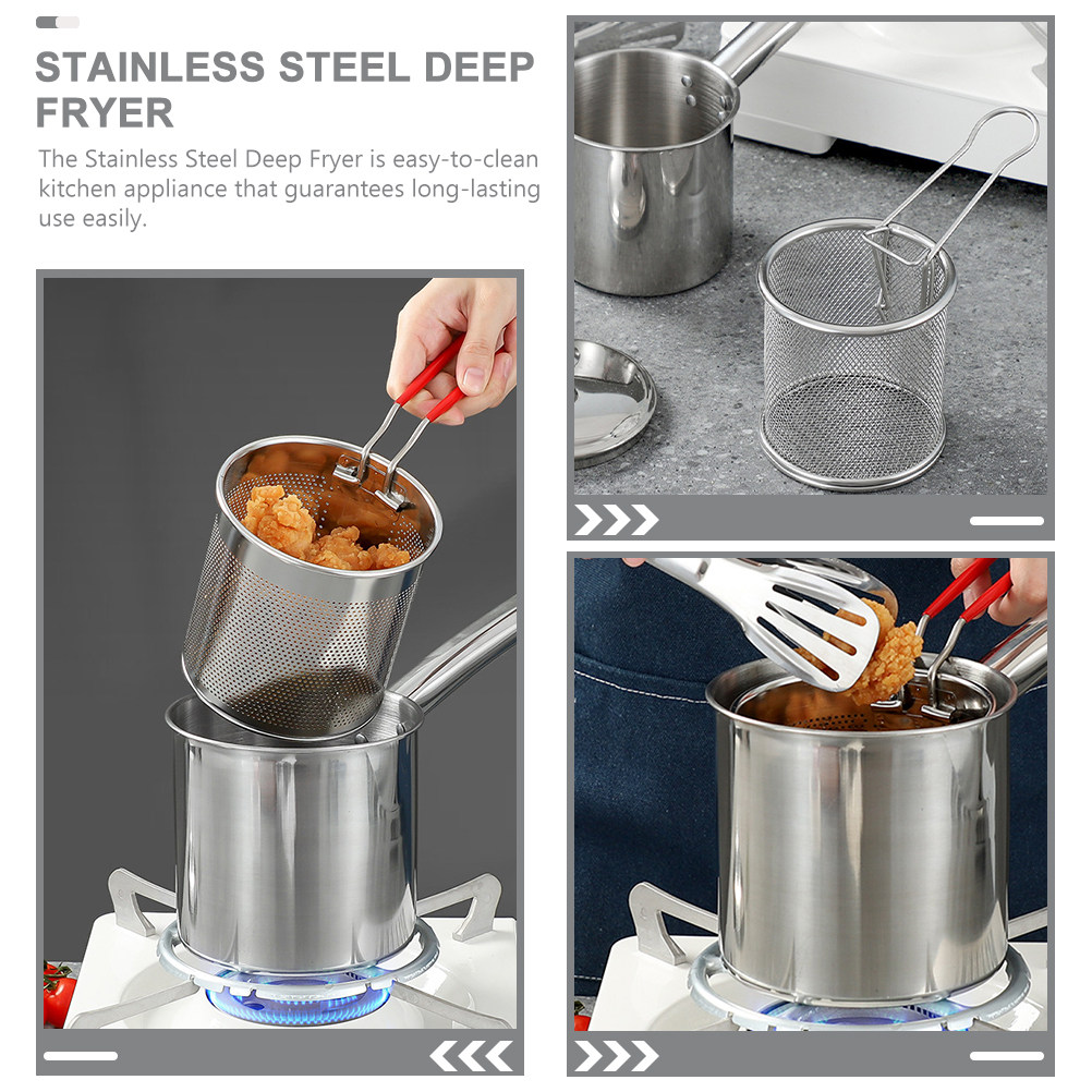 1 conjunto de panela para frit - Deep Fryer Stainless avaliação e preço
