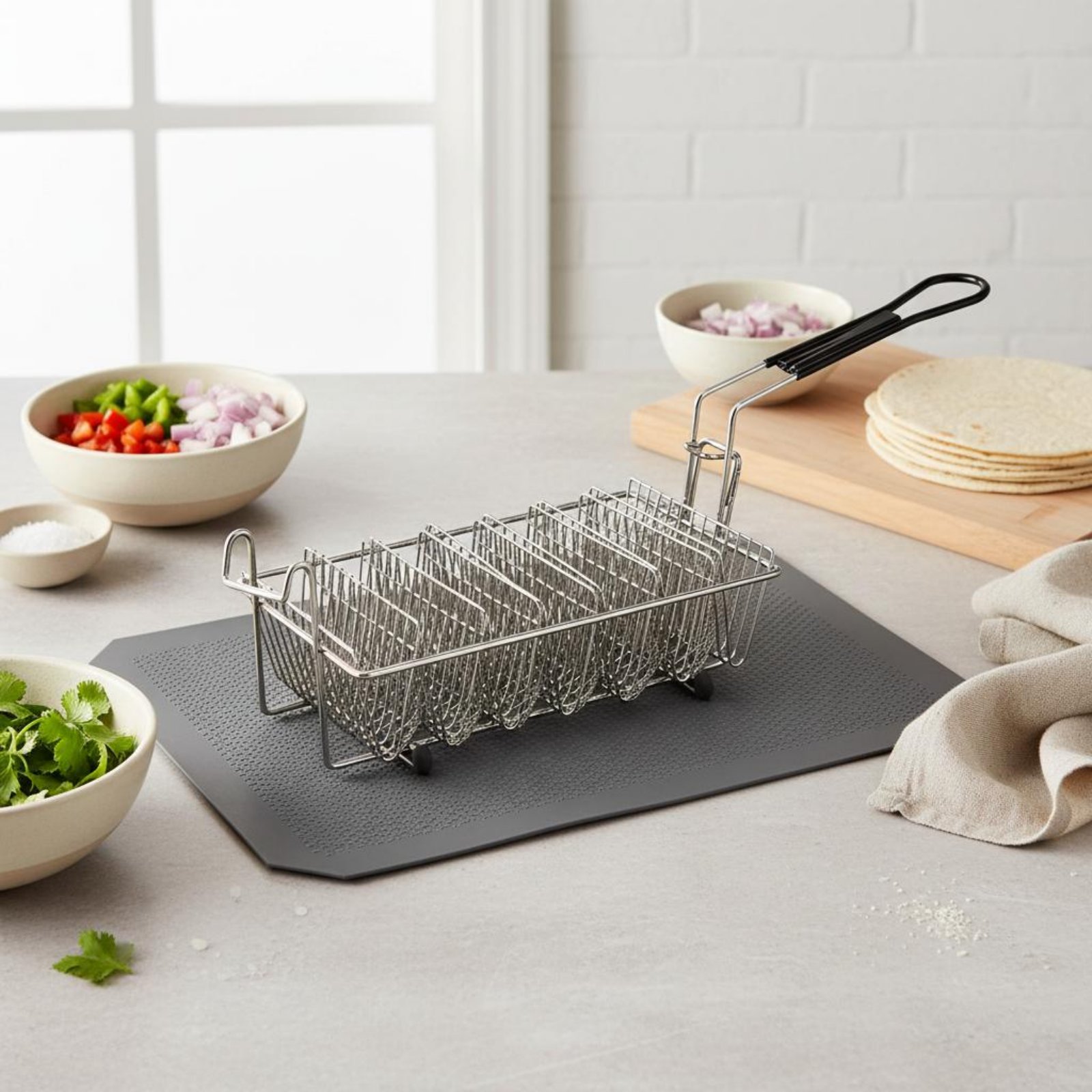Cesto para Fritar Tacos com 8  - Deep Fryer Stainless avaliação e preço